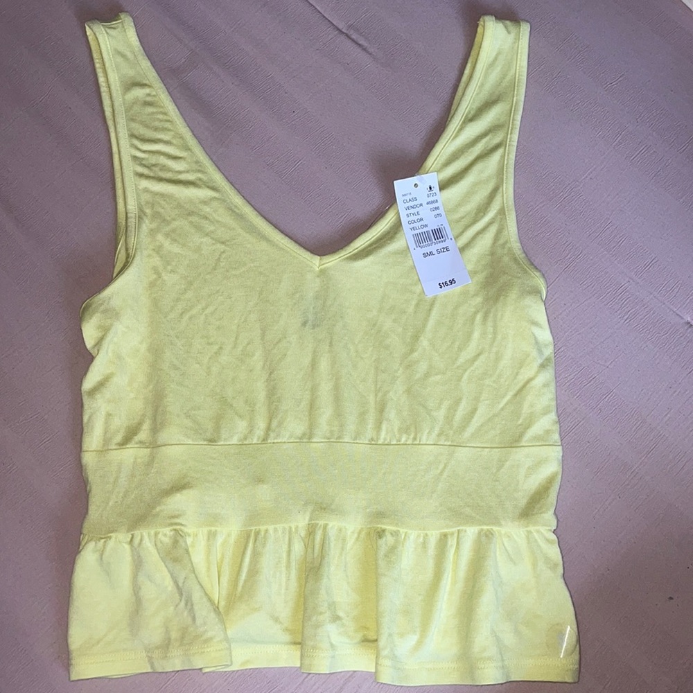 Pacsun Yellow Peplum Tank